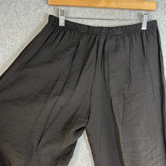Cut Loose Black Textured Wide Barrel Leg Cropped Pants Womens Medium NWT - Picture 4 of 12